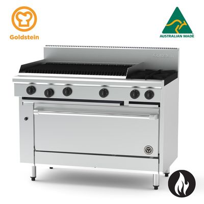 Goldstein PF36Q240-X 800 X-Series 1005mm 2 Burner &amp; BBQ Oven Range