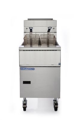 Pitco SSH75-FR Solstice Supreme 3 Basket 38L Solid State Control Gas Filter Ready Fryer