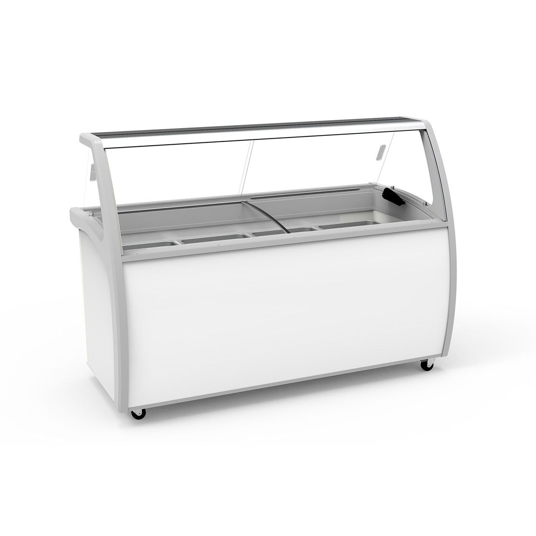 535L Gelato display on casters R290 1720x838x1270, 240V, 420W/10A