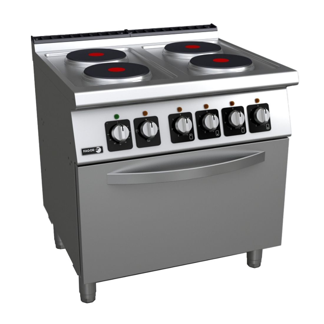 Fagor 700 Kore Series Bench Top 4 Electric Round Burners Cooktop and Oven 800x730x850mm 415V 16.4kW