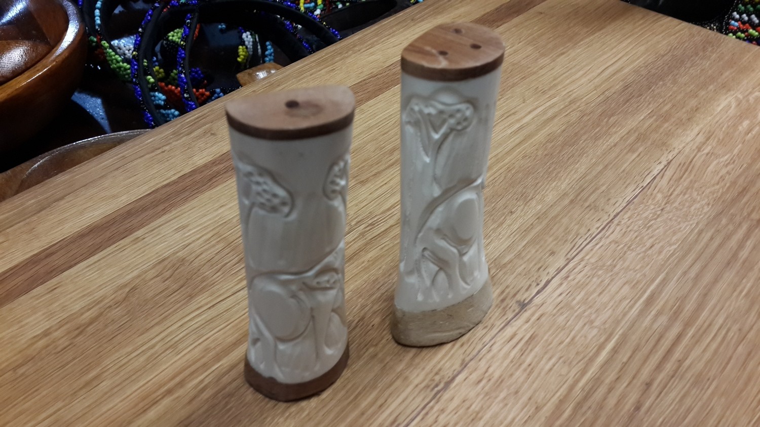 Cow Bone Salt and Pepper Shaker Set