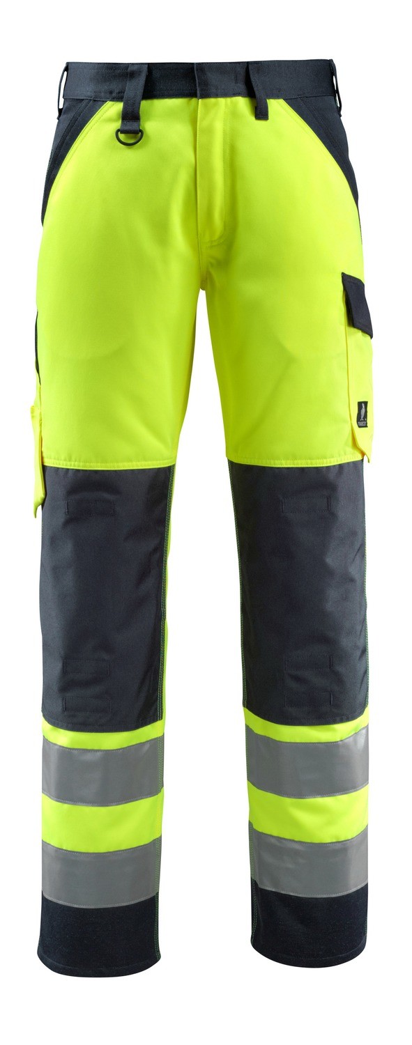 Mascot Maitland Hi-Vis 15979-948 Broek met kniezakken, Kleur: Hi-Vis Geel - Donkermarine - 17010