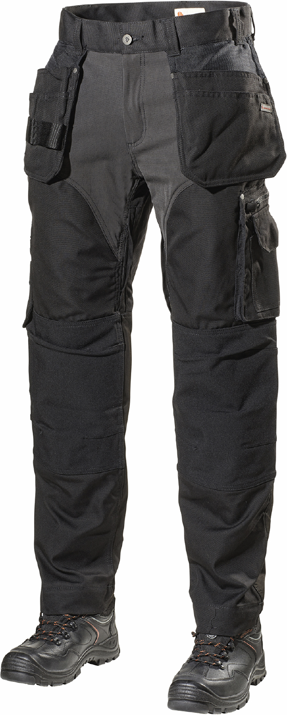 L. Brador Stretch Werkbroek 1042PB, Kleur: Black