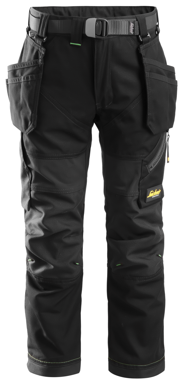Snickers 7505 Flexiwork Junior Broek, Kleur: Black - Black - 0404