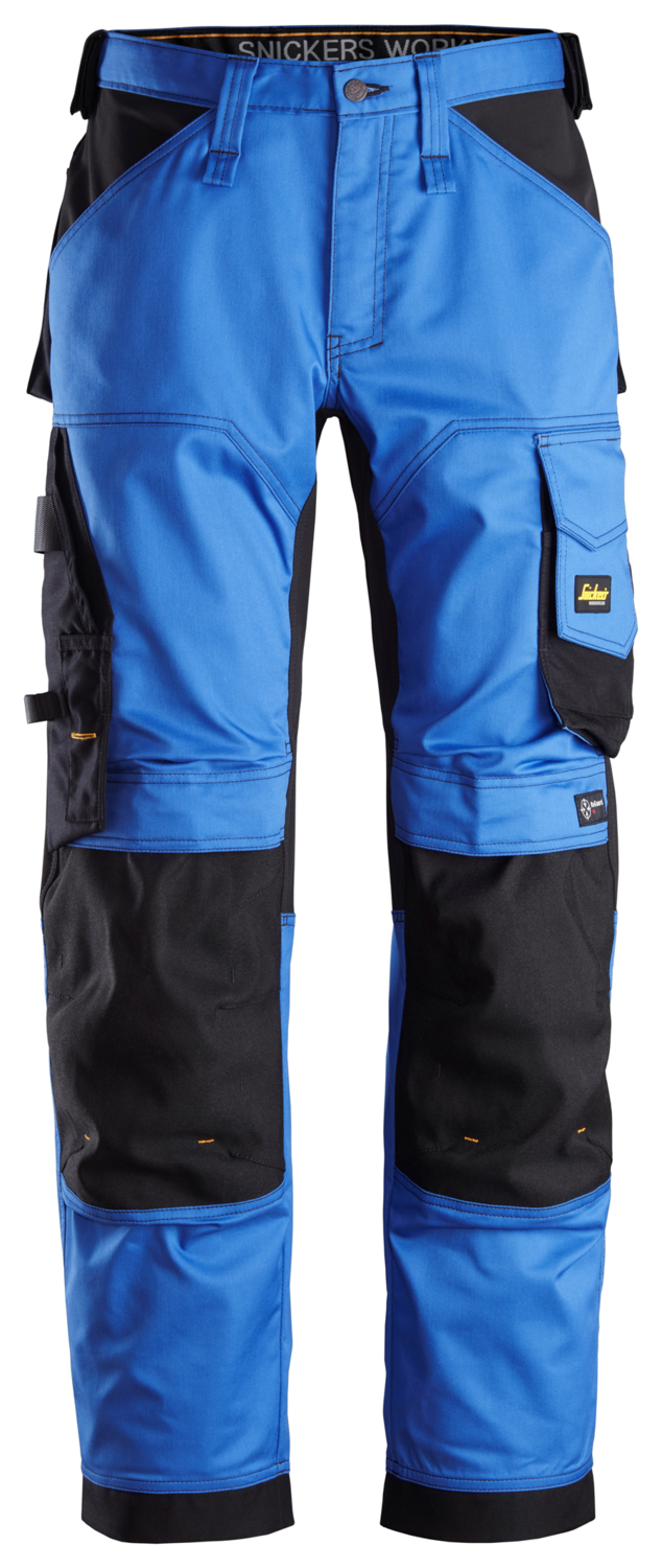 Snickers 6351 AllroundWork Stretch Loose fit Werkbroek+, Kleur: True Blue - Black - 5604