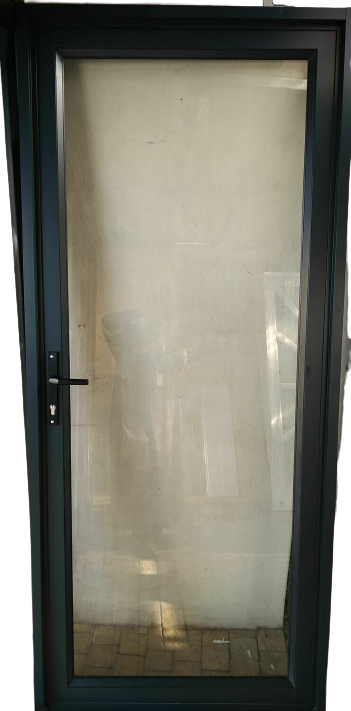 Door aluminium with full safety glass