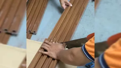 cladding PVC wall slat wood look 