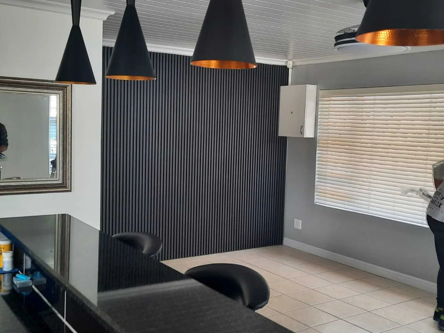 cladding PVC wall slat wood look 