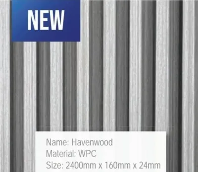 cladding PVC wall slat wood look 