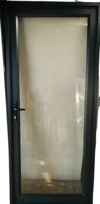 Door aluminium with full  safety glass