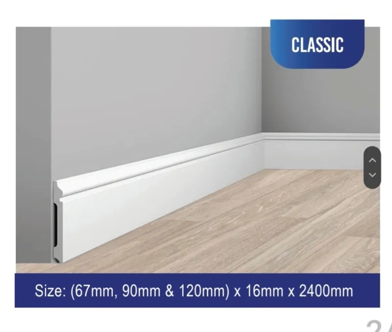 skirting pvc waterproof 16mm x 2.4mm skirting pvc waterproof 16mm x 2.4mm