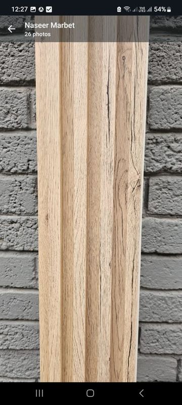 cladding PVC wall slat wood look fluted cladding PVC wall slat wood look fluted