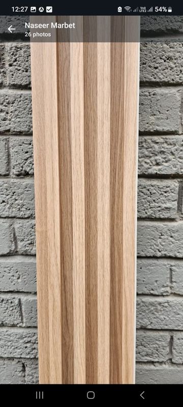 cladding PVC wall slat wood look fluted cladding PVC wall slat wood look fluted