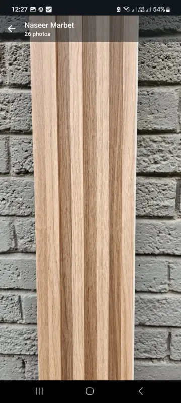 cladding PVC wall slat wood look fluted 