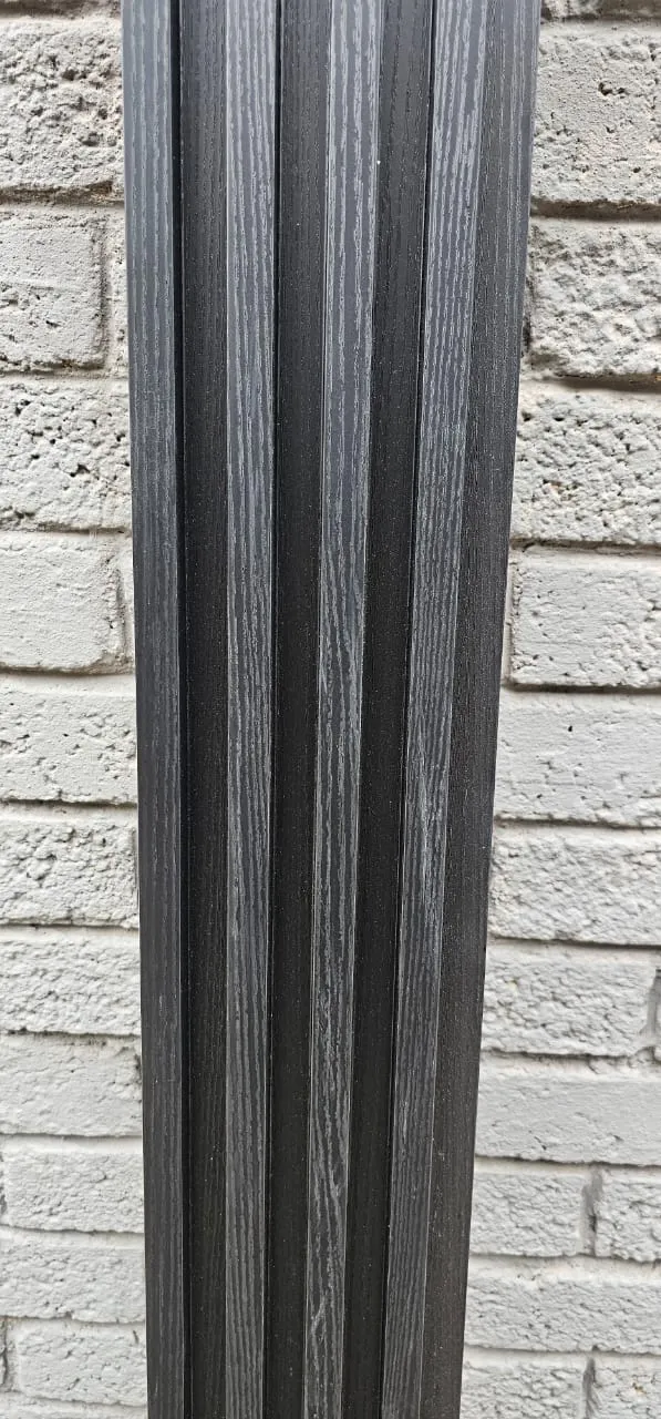 cladding PVC wall slat wood look fluted 