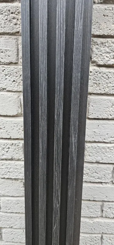 cladding PVC wall slat wood look fluted 