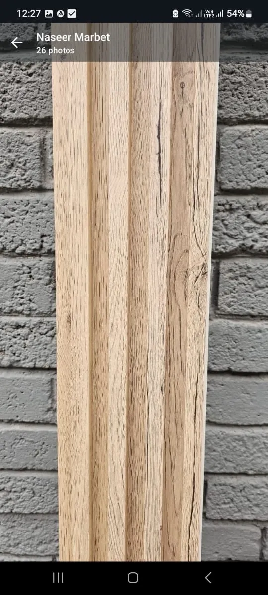 cladding PVC wall slat wood look fluted 