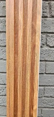cladding PVC wall slat wood look fluted 