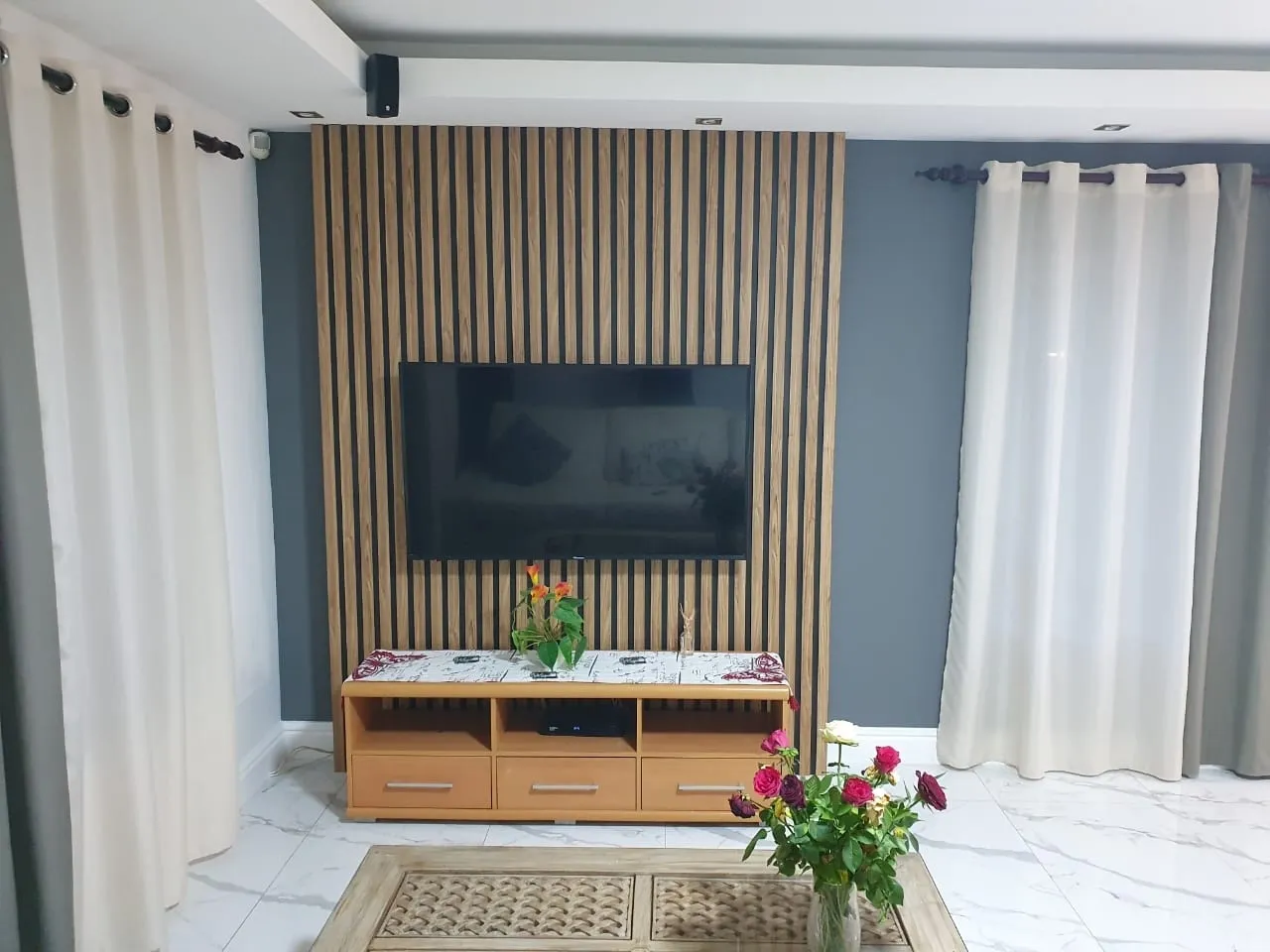 cladding PVC wall slat wood look 