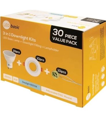 Downlight set gu10 swivel includes Led 4watt cool white  Downlight set gu10 swivel includes Led 4watt cool white