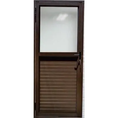 Door aluminium with full  safety glass and cladding
