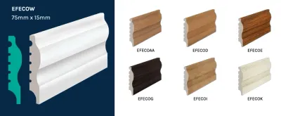 skirting pvc waterproof 75mm x 15mm x 2.7mm