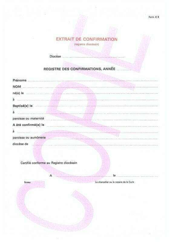 C3 - Extrait de confirmation avec lettre de demande
