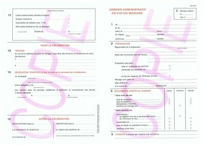 M1 - Dossier administratif en vue du mariage