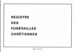 Registre des funérailles chrétiennes - broché
