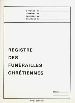S1 - Registre des funérailles chrétiennes