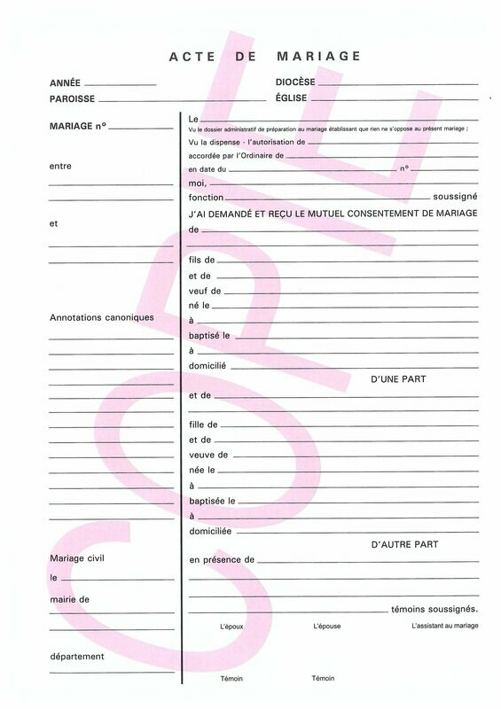 M12 - Actes de mariages