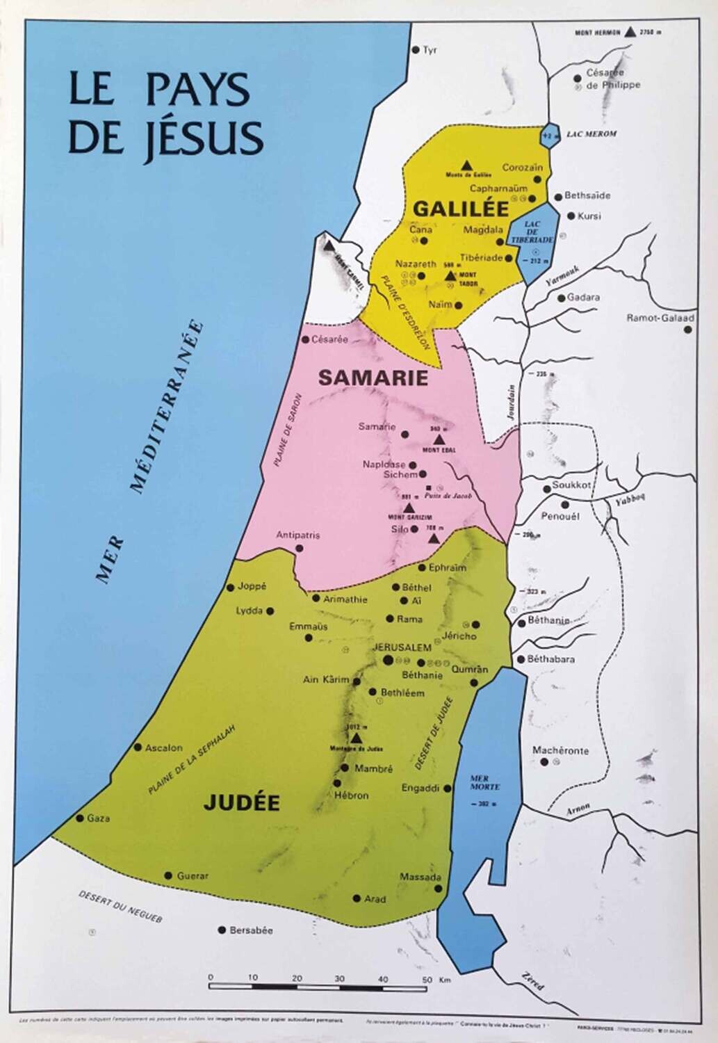 Carte "Le pays de Jésus"