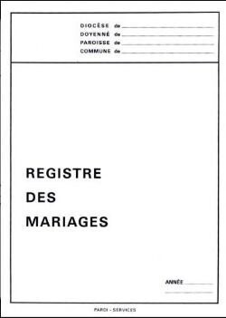 Registre de Mariage