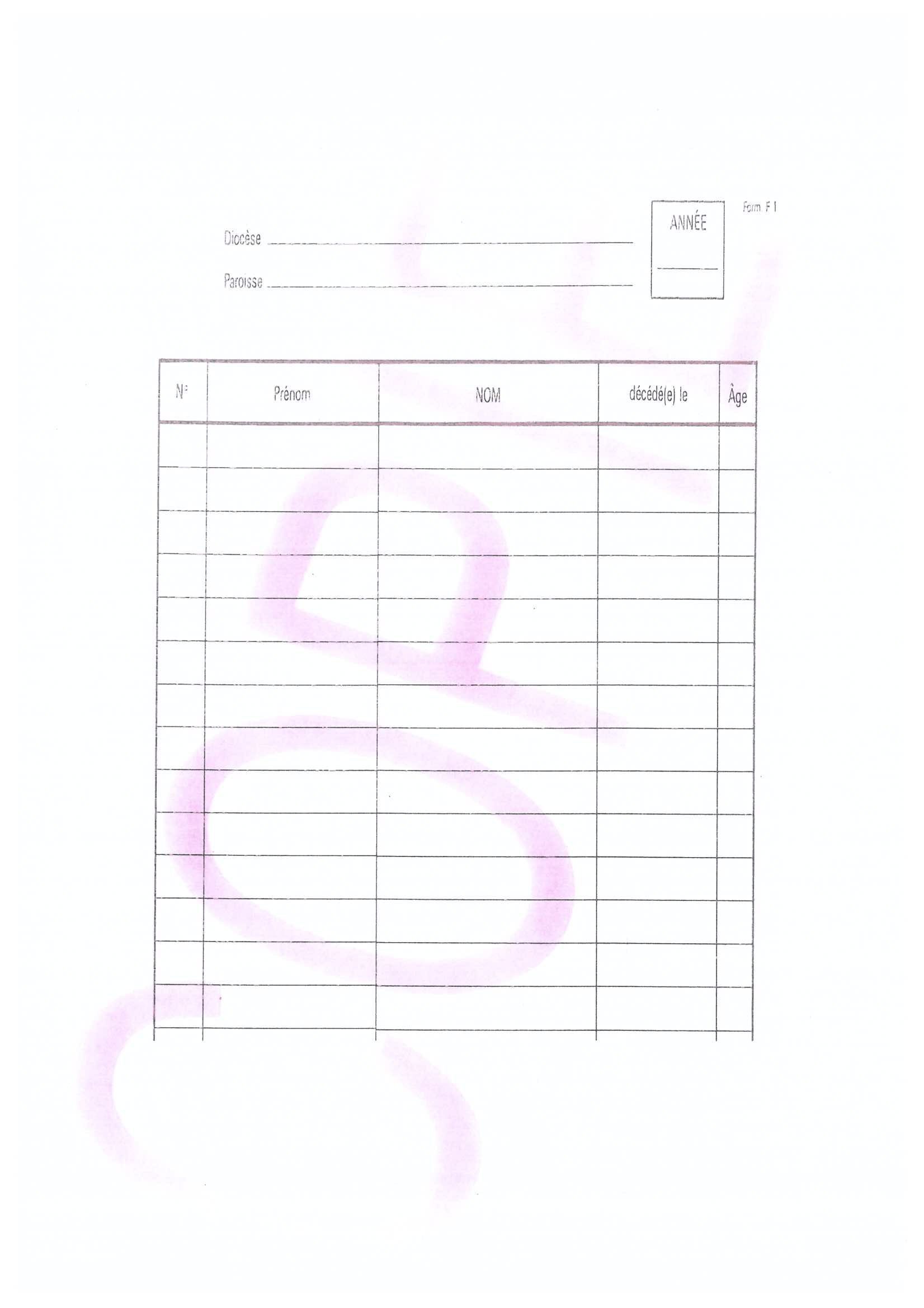 Registre des funérailles chrétiennes - broché