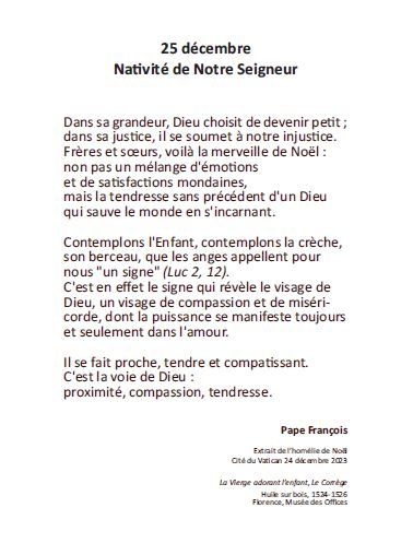 Image - La vierge adorant l'enfant - Lot de 100 ex