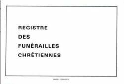 Registre des funérailles chrétiennes - broché