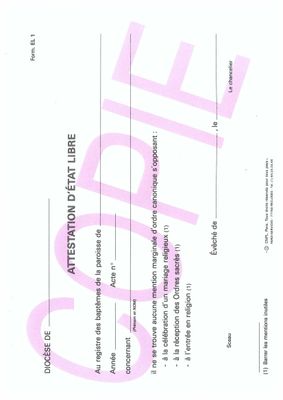 EL1 - Attestation d'état libre