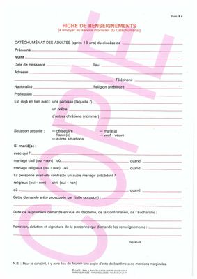 B4 - Fiche de renseignements