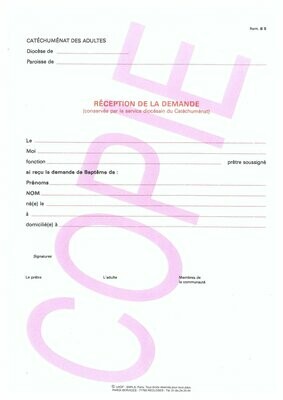 B5 - Réception de la demande B5 - Réception de la demande