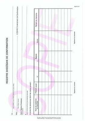 C1 - Registre diocésain de confirmation