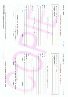 M23 - Notification de mariage (ancienne formule)
