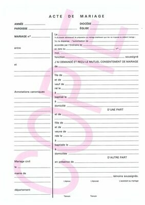 M12 - Actes de mariages M12 - Actes de mariages