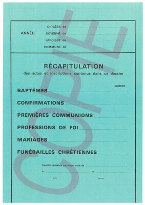 Couverture verte pour feuilles détachées