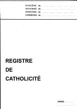 C3 - Registre de catholicité - Nouvelle version (Réimpression courrant 2026)