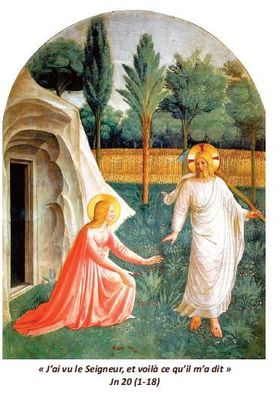 Image Pâques - Marie de Magdala voit le Seigneur - Lot de 50 ex