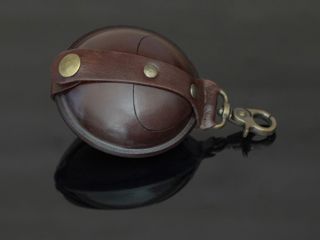 Aumônière bourse en Cuir brun
