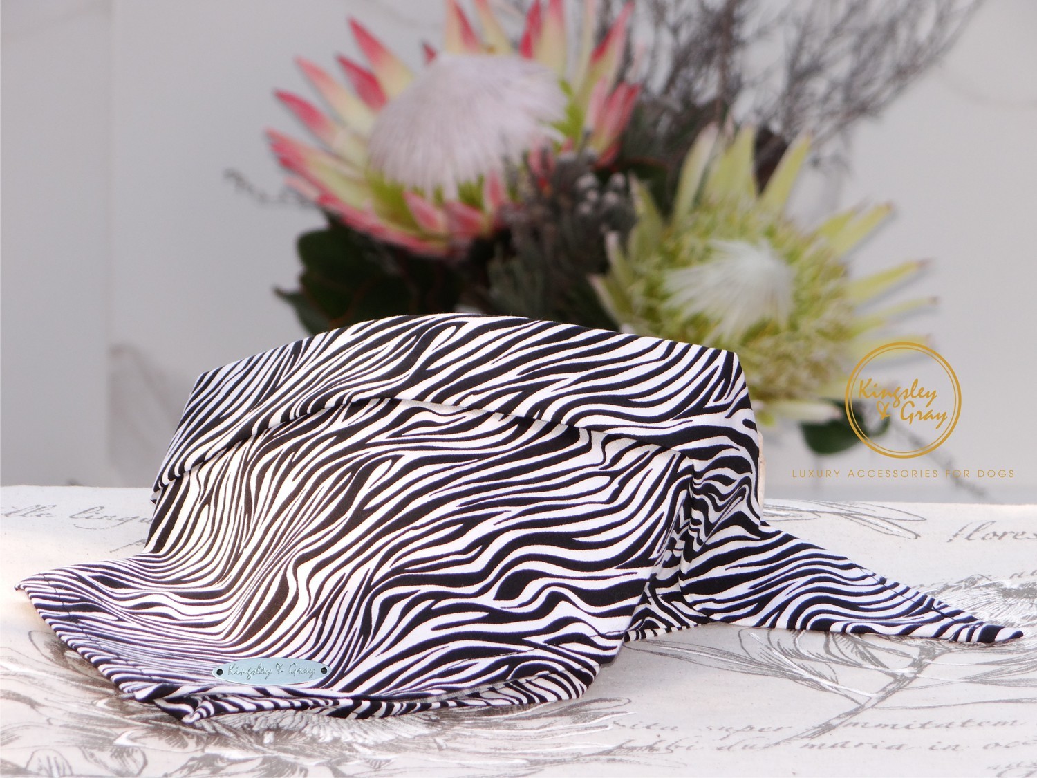 ZEBRA STRIPE DOG BANDANA