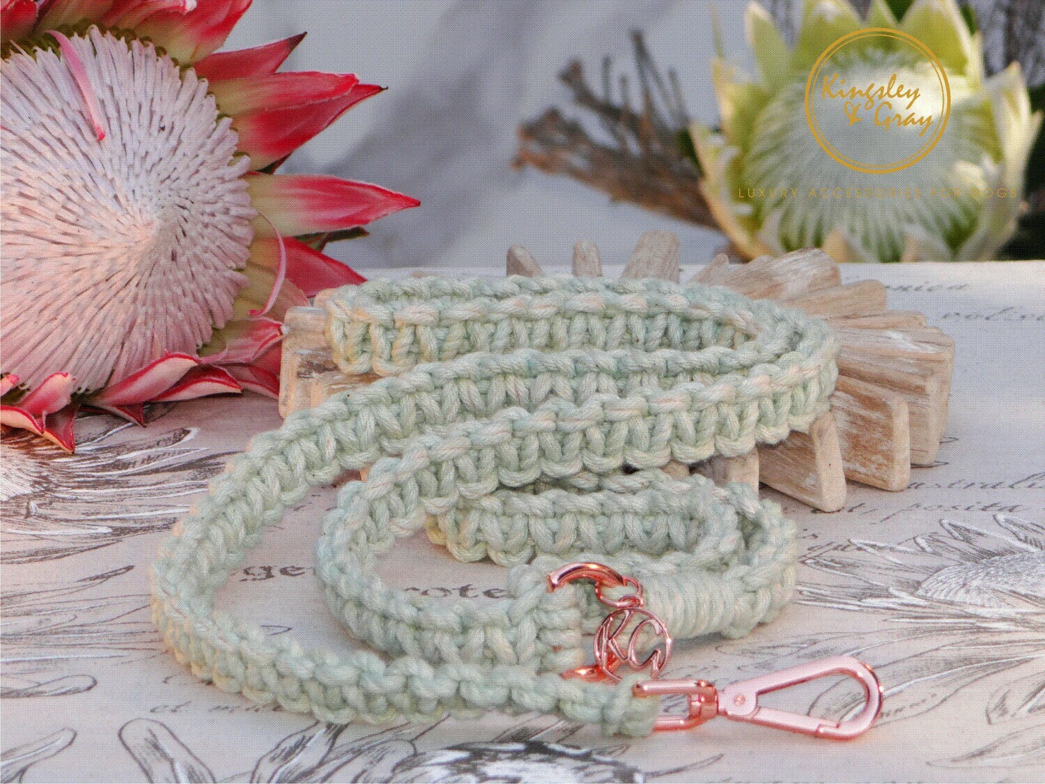 Macrame dog lead sale