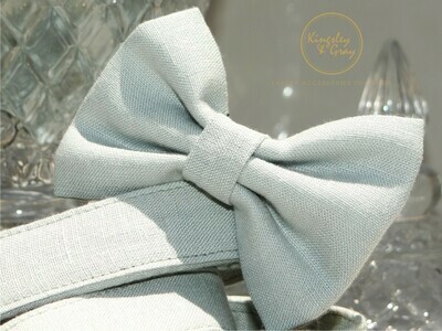 SEAFOAM DOG BOW TIE