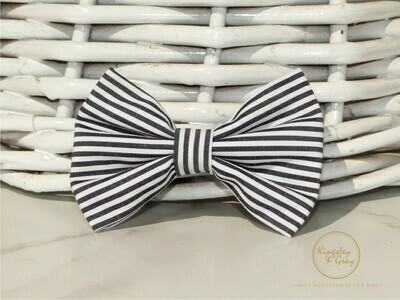 NAUTICAL STRIPE DOG BOW TIE